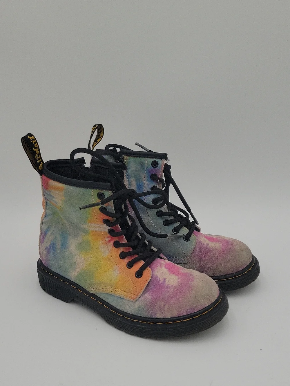 Dr. Martens Kids Tie-Dye Pastel Lace-Up Boots